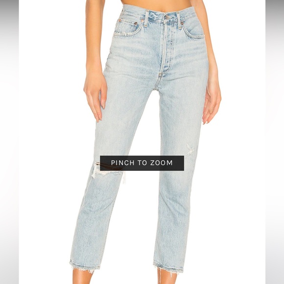 Agolde Riley straight leg jeans Shatter 25 - Picture 2 of 8